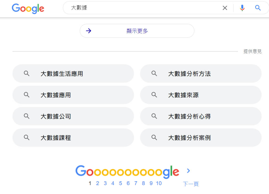 谷歌相關搜尋